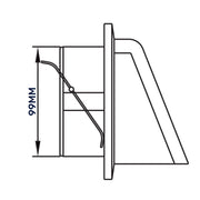 External White Louvre Vent KRD/100 fi100mm - Hardware > Heating, Ventilation & Air Conditioning