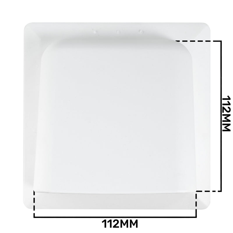 External White Louvre Vent KRD/100 fi100mm - Hardware > Heating, Ventilation & Air Conditioning