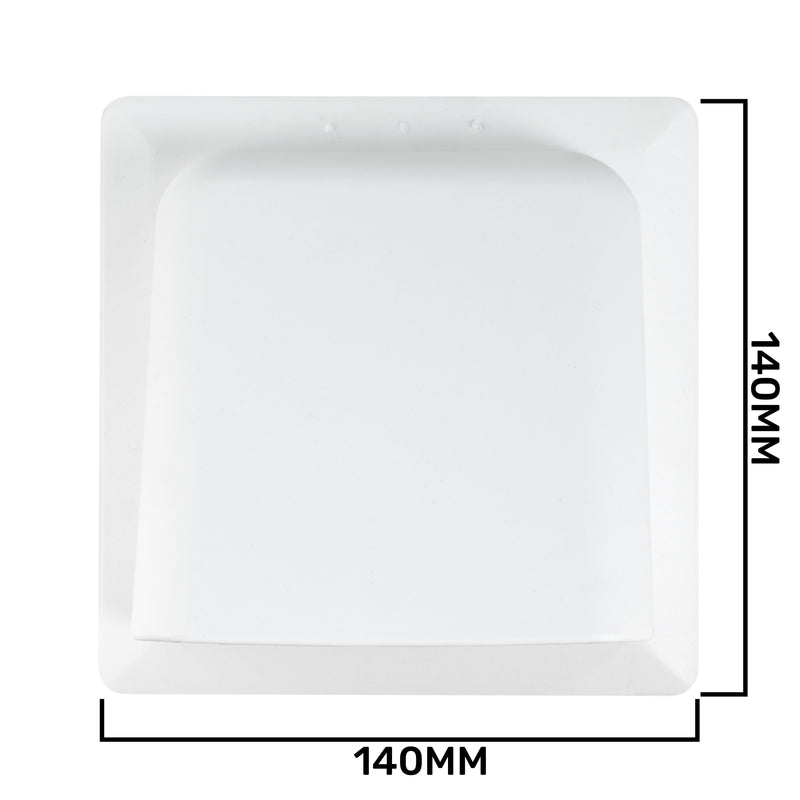 External White Louvre Vent KRD/100 fi100mm - Hardware > Heating, Ventilation & Air Conditioning
