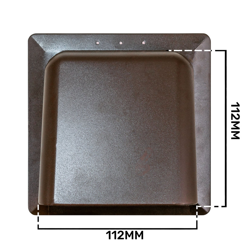 External Brown Louvre Vent KRD/100B fi100mm - Hardware > Heating, Ventilation & Air Conditioning