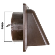 External Brown Louvre Vent KRD/100B fi100mm - Hardware > Heating, Ventilation & Air Conditioning