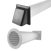 Through Wall Ventilation Kit Round Louvre Vent VC-KRO0184 with Graphite External Vent - OTHER