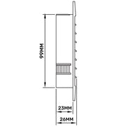 Louvre Vent KRO 100 With Fly Mesh - Hardware > Heating, Ventilation & Air Conditioning