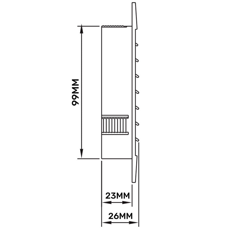 Louvre Vent KRO 100 With Fly Mesh - Hardware > Heating, Ventilation & Air Conditioning