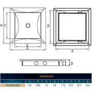 Access Panel Door PP, White 200mm x 300mm - Hardware > Building Materials > Hatches
