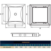 Access Panel Door PP, White 300mm x 400mm - Hardware > Building Materials > Hatches