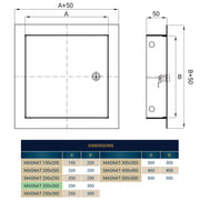 Access Panel Door Metal With Lock, White 200mm x 300mm - Hardware > Building Materials > Hatches