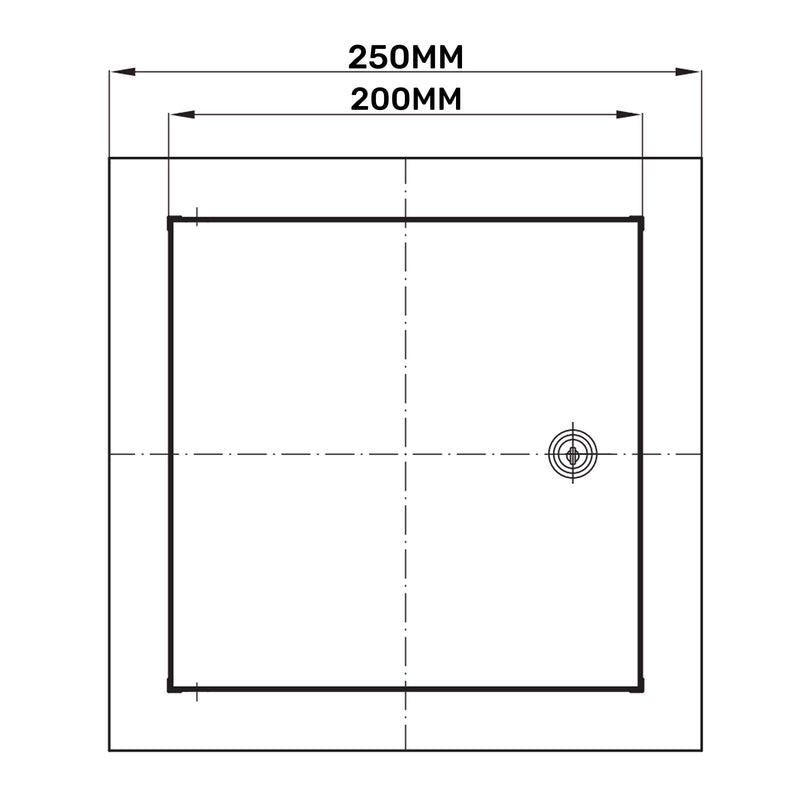 Access Panel Door Metal With Lock, White 200mm x 300mm - Hardware > Building Materials > Hatches