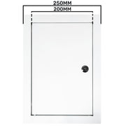 Access Panel Door Metal With Lock, White 200mm x 300mm - Hardware > Building Materials > Hatches