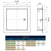 Access Panel Door Metal With Lock, White 200mm x 200mm - Hardware > Building Materials > Hatches