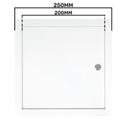 Access Panel Door Metal With Lock, White 200mm x 200mm - Hardware > Building Materials > Hatches