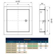 Access Panel Door Metal With Lock, White 400mm x 400mm - Hardware > Building Materials > Hatches