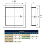 Access Panel Door Metal With Lock, White 500mm x 500mm - Hardware > Building Materials > Hatches