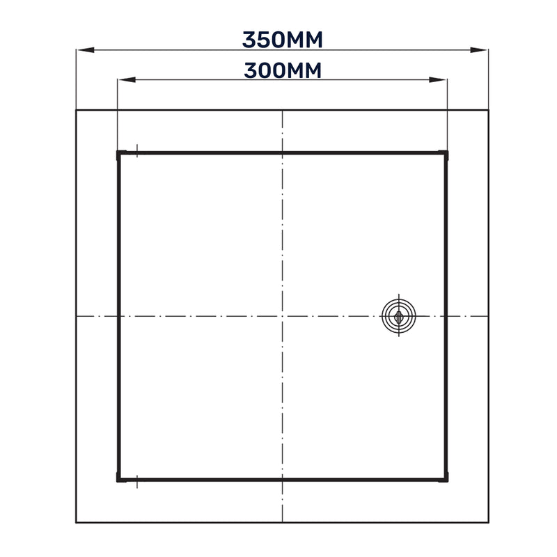Access Panel Door Metal With Lock, White 300mm x 300mm - Hardware > Building Materials > Hatches
