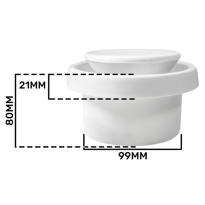 White ABS Extract Ceiling Valve 100mm - Hardware > Heating, Ventilation & Air Conditioning > Vents & Flues
