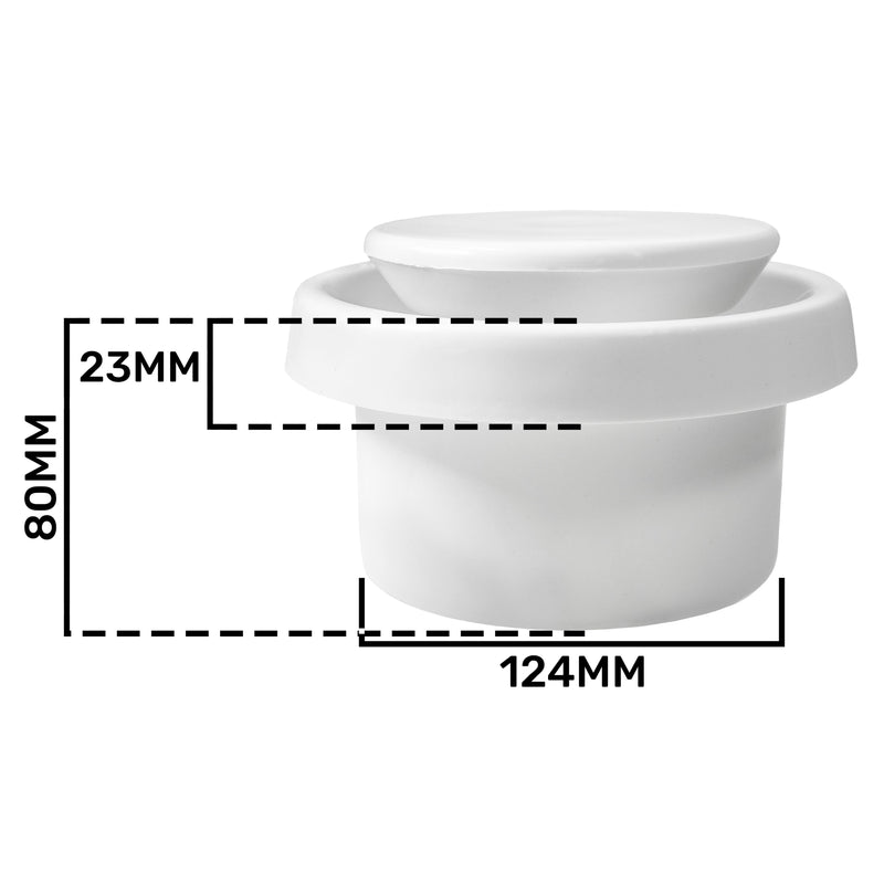 White ABS Extract Ceiling Valve 125mm - Hardware > Heating, Ventilation & Air Conditioning > Vents & Flues