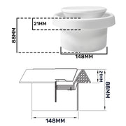 White ABS Extract Ceiling Valve 150mm - Hardware > Heating, Ventilation & Air Conditioning > Vents & Flues