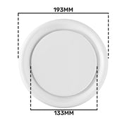 White ABS Extract Ceiling Valve 150mm - Hardware > Heating, Ventilation & Air Conditioning > Vents & Flues