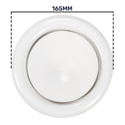 White Metal Extract Ceiling Valve 125mm - Anemostat SV - Hardware > Heating, Ventilation & Air Conditioning > Vents & Flues