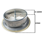 White Metal Extract Ceiling Valve 125mm - Anemostat SV - Hardware > Heating, Ventilation & Air Conditioning > Vents & Flues