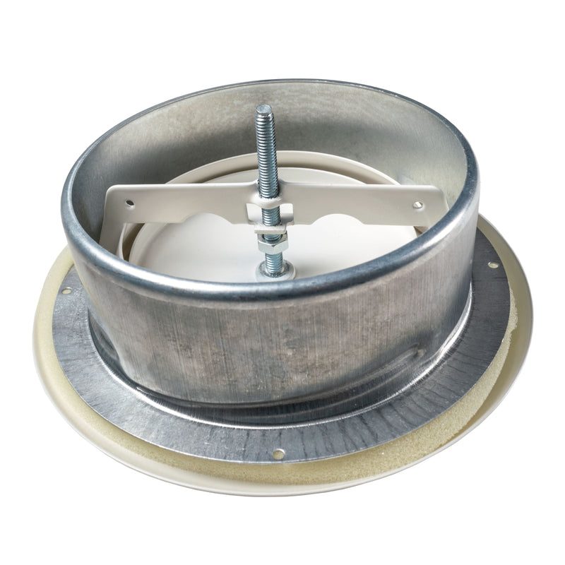 White Metal Extract Ceiling Valve 125mm - Anemostat SV - Hardware > Heating, Ventilation & Air Conditioning > Vents & Flues