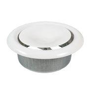 White Metal Extract Ceiling Valve 125mm - Anemostat SV - Hardware > Heating, Ventilation & Air Conditioning > Vents & Flues