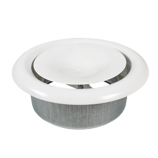 White Metal Extract Ceiling Valve 125mm - Anemostat SV - Hardware > Heating, Ventilation & Air Conditioning > Vents & Flues