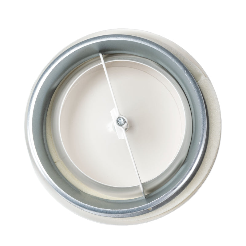 White Metal Extract Ceiling Valve 125mm - Anemostat SV - Hardware > Heating, Ventilation & Air Conditioning > Vents & Flues
