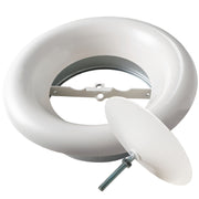 White Metal Extract Ceiling Valve 125mm - Anemostat SV - Hardware > Heating, Ventilation & Air Conditioning > Vents & Flues