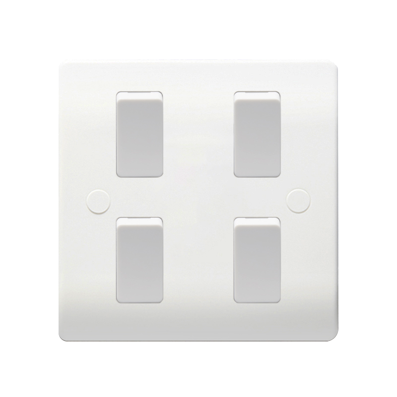 Caradok 4G 2Way 10A Switch Single Plate - Caradok - The Classics - White Plastic