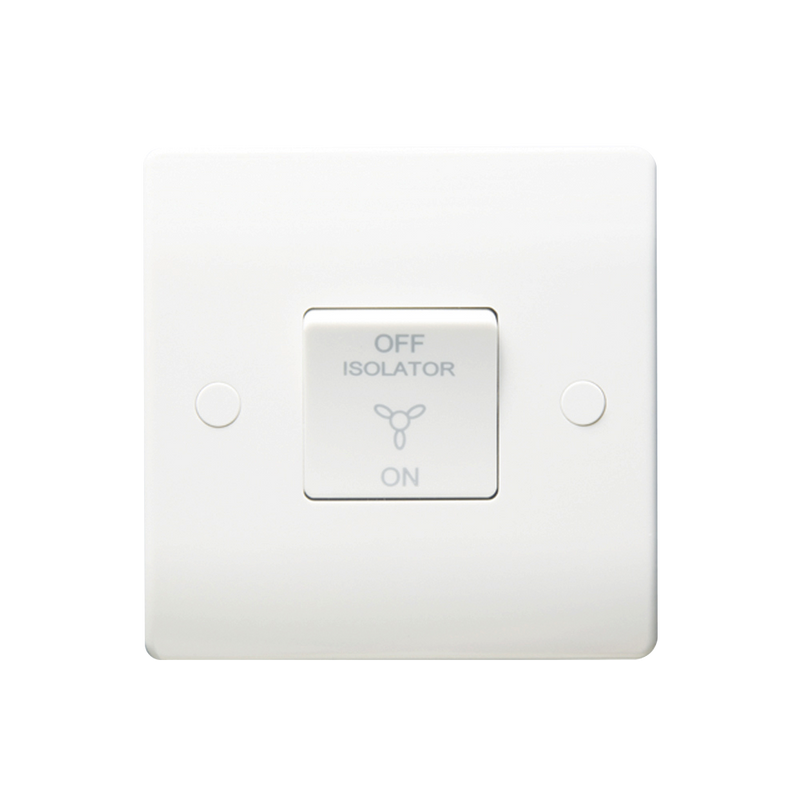 Caradok 3 Pole Fan Isolator Switch - Caradok - The Classics - White Plastic