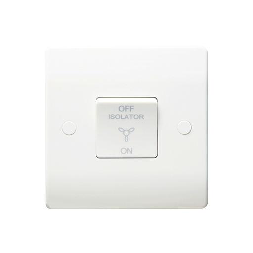 Caradok 3 Pole Fan Isolator Switch - Caradok - The Classics - White Plastic