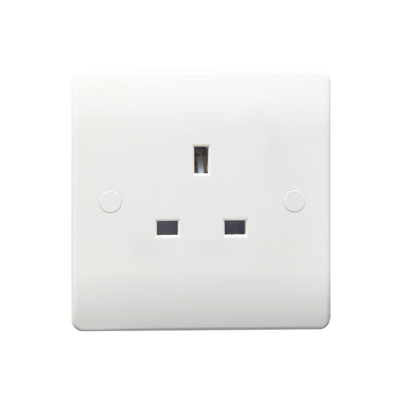 Caradok 1G 13A SP Unswitched Socket - Caradok - The Classics - White Plastic