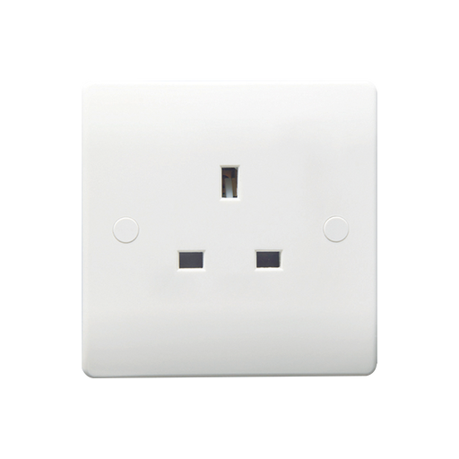 Caradok 1G 13A SP Unswitched Socket - Caradok - The Classics - White Plastic