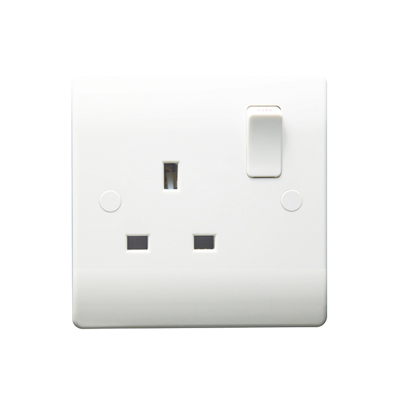 Caradok 1G 13A SP Switched Socket - Caradok - The Classics - White Plastic