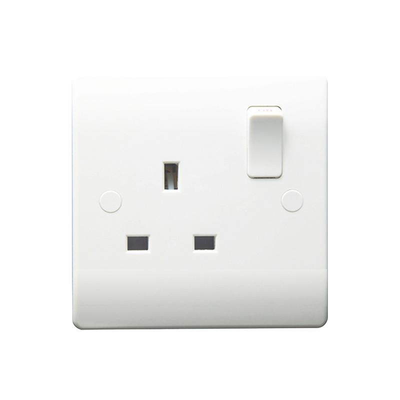 Caradok 1G 13A DP Switched Socket - Caradok - The Classics - White Plastic