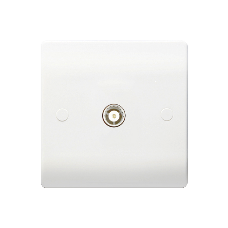 Caradok 1G Coax Socket - Caradok - The Classics - White Plastic