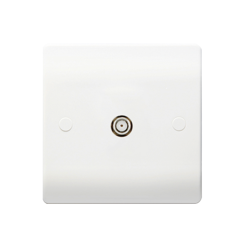 Caradok 1G Satellite Socket F Connector - Caradok - The Classics - White Plastic