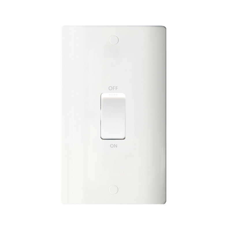 Caradok 2G 45A DP White Switch - Caradok - The Classics - White Plastic