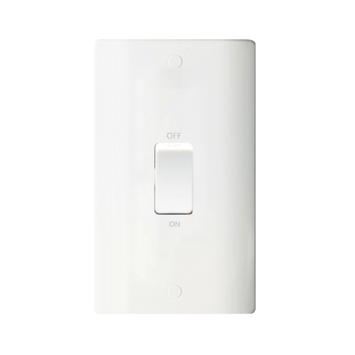 Caradok 2G 45A DP White Switch - Caradok - The Classics - White Plastic