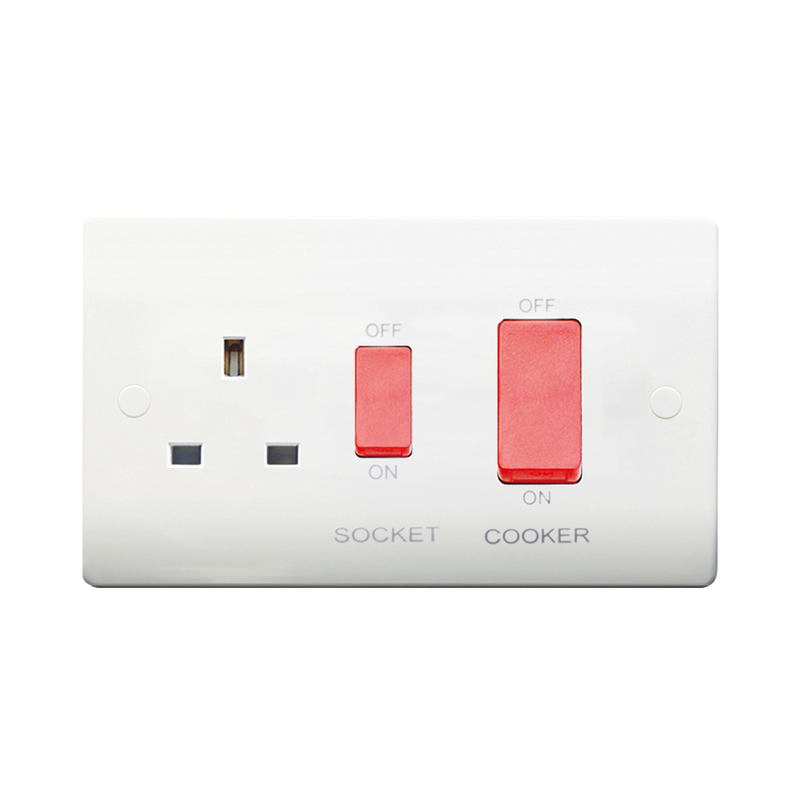 Caradok 45A DP Cooker Control Unit - Caradok - The Classics - White Plastic