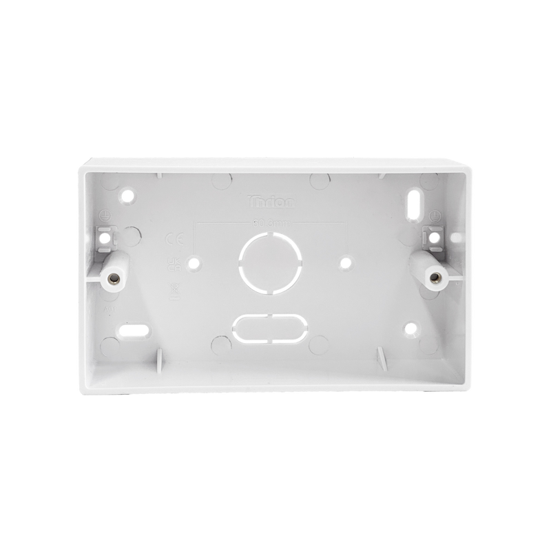 Caradok 2G 44mm PVC Box Plain Sided Squared Edge - Caradok - The Classics - White Plastic