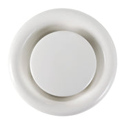 White Metal Extract Ceiling Valve 125mm - Anemostat EV - Hardware > Heating, Ventilation & Air Conditioning > Vents & Flues