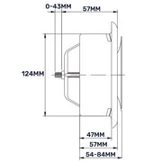 White Metal Extract Ceiling Valve 125mm - Anemostat EV - Hardware > Heating, Ventilation & Air Conditioning > Vents & Flues