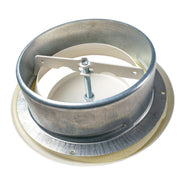 White Metal Extract Ceiling Valve 125mm - Anemostat EV - Hardware > Heating, Ventilation & Air Conditioning > Vents & Flues