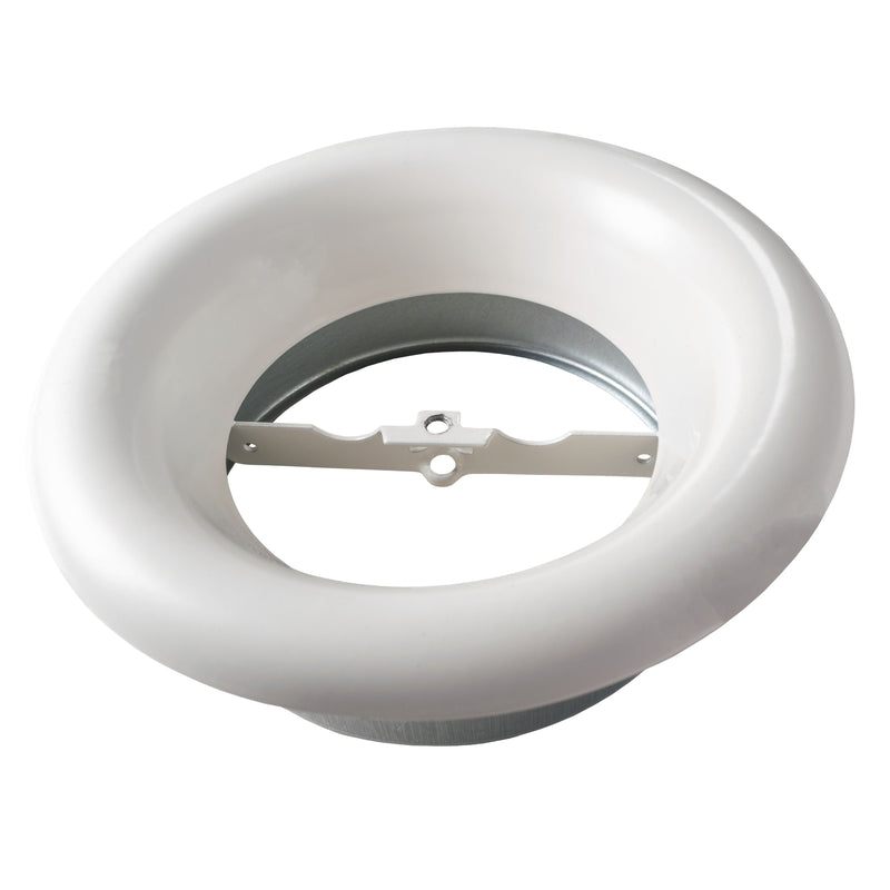 White Metal Extract Ceiling Valve 125mm - Anemostat EV - Hardware > Heating, Ventilation & Air Conditioning > Vents & Flues
