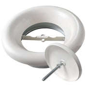 White Metal Extract Ceiling Valve 125mm - Anemostat EV - Hardware > Heating, Ventilation & Air Conditioning > Vents & Flues