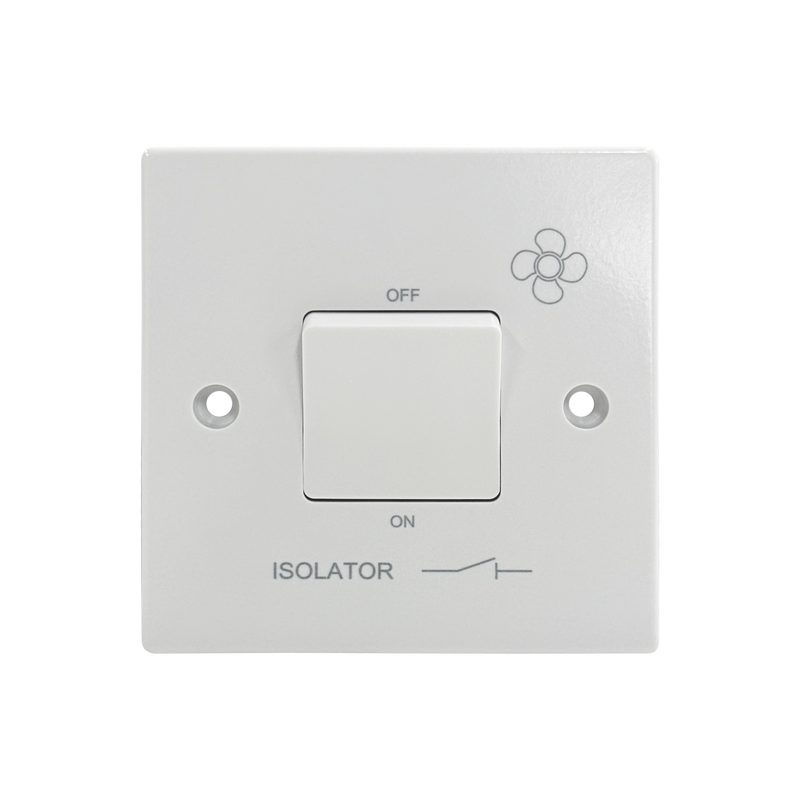 Caradok Fan Isolator Switch Squared Edge -