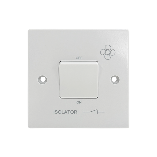 Caradok Fan Isolator Switch Squared Edge -