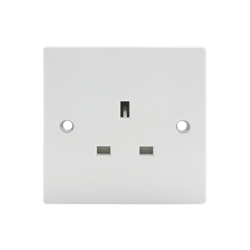 Caradok 1G Unswitched Socket Squared Edge -